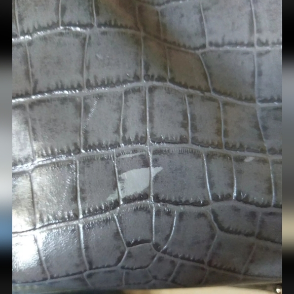 COACH Madison Lindsey Embossed Leather Crocodile Gray Bag Purse - Picture 6 of 12